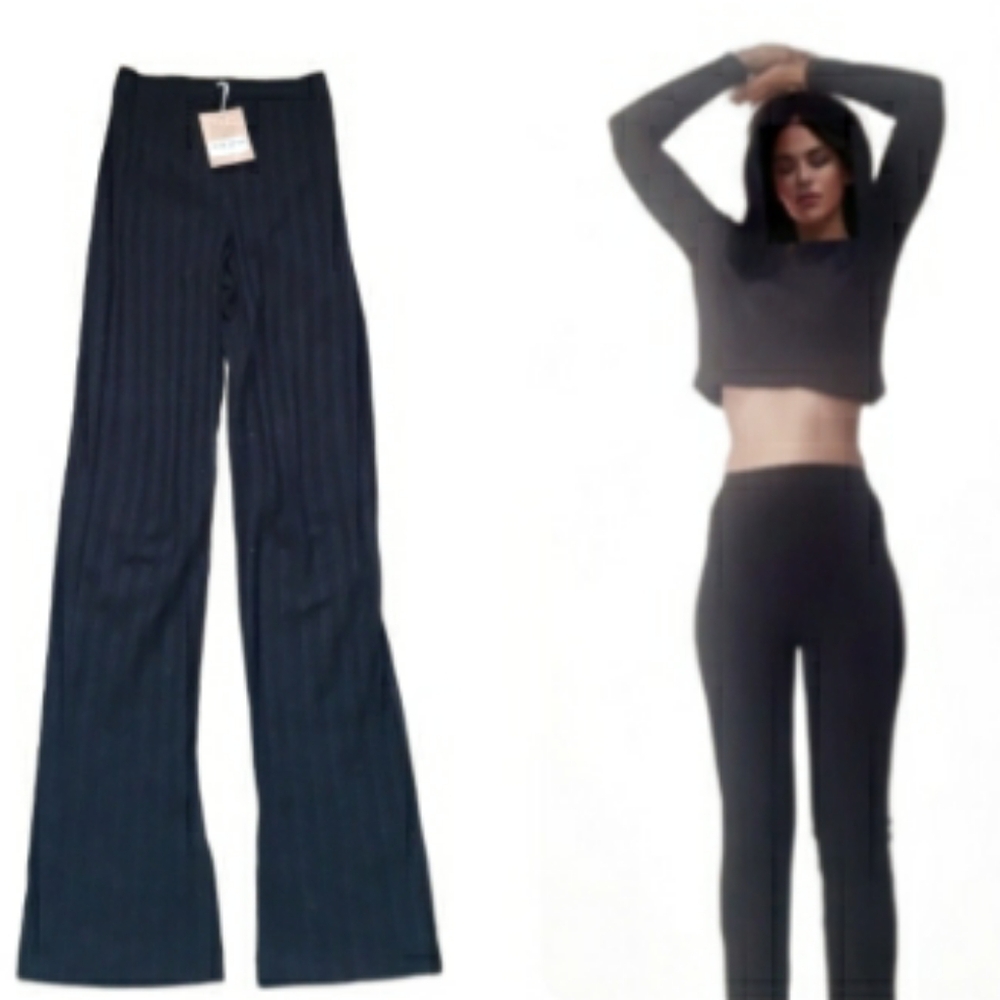Reformation Flash Pant - Black Size XS Long Split Hem